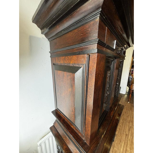 Antique Wooden Cabinet on Stand, 1700s For Sale - Image 10 of 16