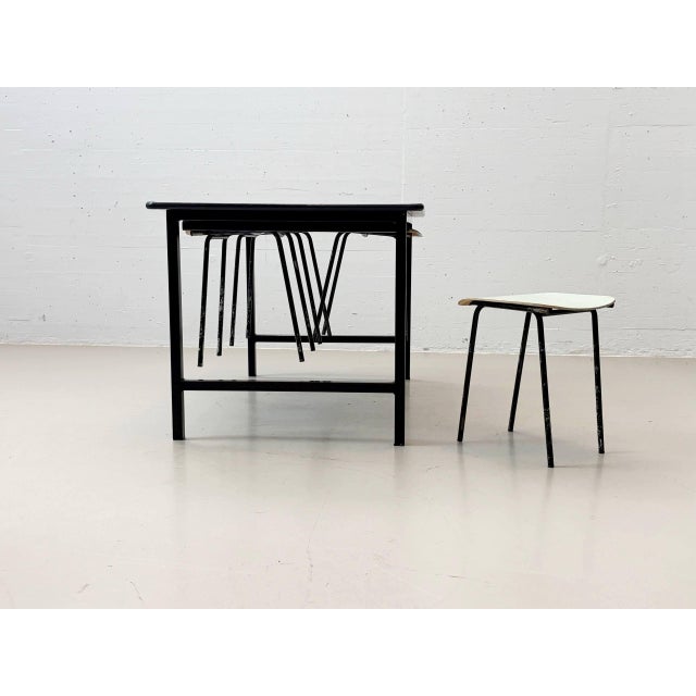 Kelko Table and Lacquered Stools, Switzerland, 1970s, Set of 5 For Sale - Image 13 of 18