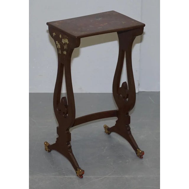 Chinese Brown Lacqurered Tables, 1880s, Set of 4 For Sale - Image 13 of 17