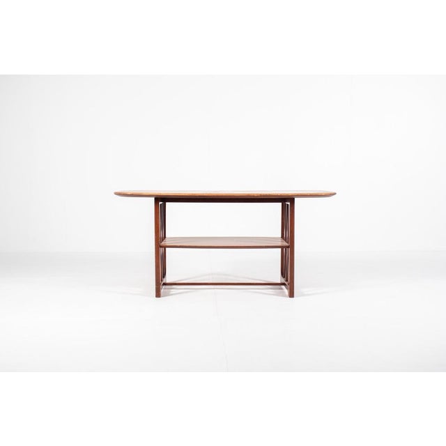Brown Mid-Century Modern Wooden Coffee Table by A.A. Patijn for Zijlstra Joure, 1950s For Sale - Image 8 of 12