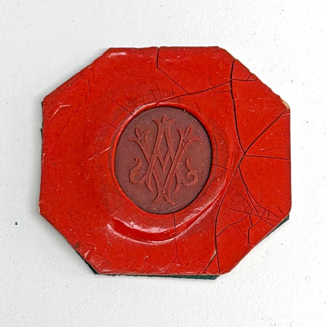 Collection of Framed 19th Century French Red Wax Seals For Sale - Image 18 of 18
