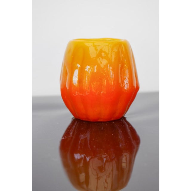 Red Art Glass Candleholder by Göte Augustsson Ruda Glasbruk For Sale - Image 8 of 16