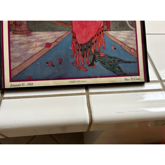 Vintage Vogue Framed Magazine Cover by Helen Dryden For Sale - Image 4 of 5