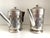 Tea & Coffee Serving Set of Two Unique Tableware Art Deco Period, Circa 1930 Stylized Checkerboard Pattern with Hallmarks...