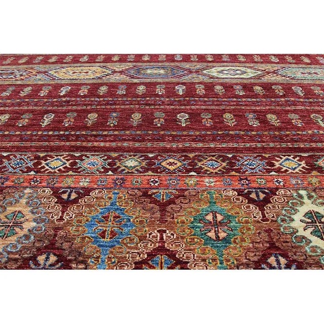 Handwoven Turkeman Style Area Rug 5'10"×8'1" For Sale - Image 9 of 13