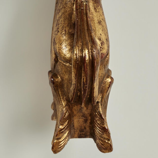 Brown Group of Four Antique Italian Seahorse Wall Brackets For Sale - Image 8 of 12