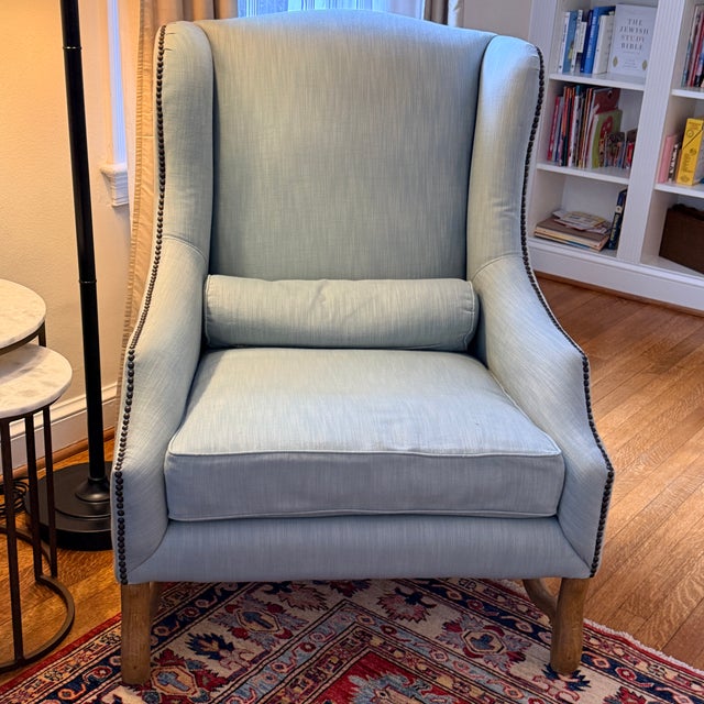 RH French Baroque Wingback An inverted-batwing silhouette lends uncommon flair to this French Baroque-style chair. The...