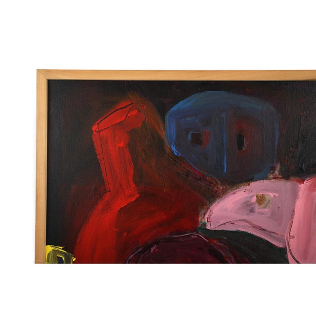 Large Expressionist Painting "Fowl Play" by Artist Virginia Cohn Parkum For Sale - Image 4 of 9