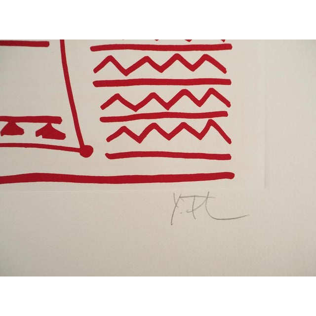 Yona Friedman, Pictograms of Genesis (Red), 1975, Silkscreen For Sale - Image 6 of 8