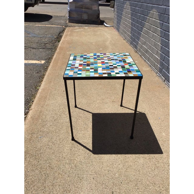 Mid-Century Modern Mid-Century Modern Mosaic Woodard Style Side Table, Circa 1965 For Sale - Image 3 of 9