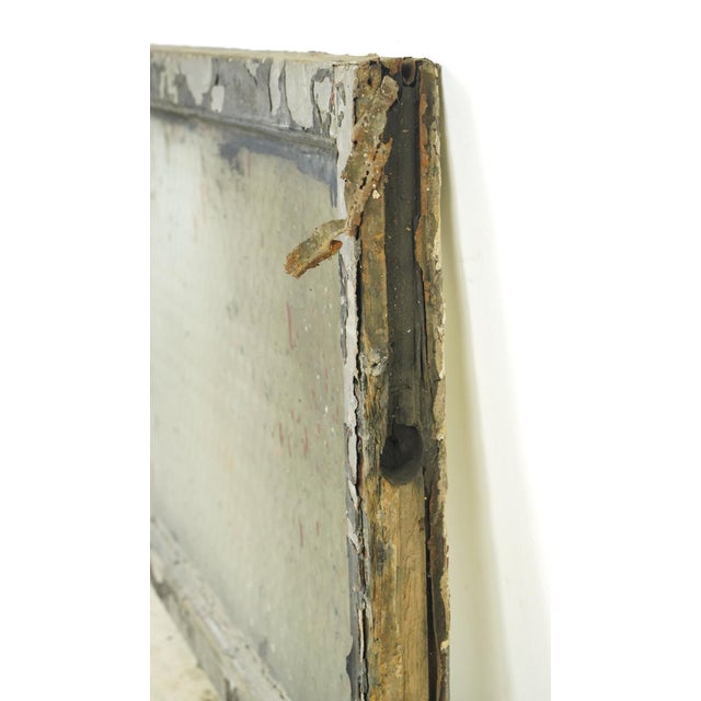 Reclaimed Wormy Chicken Wire Glass Window 31.75 X 19 In. For Sale - Image 4 of 7