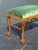 Early 1900s Walnut Queen Anne Bench With Claw and Ball Feet For Sale - Image 4 of 8