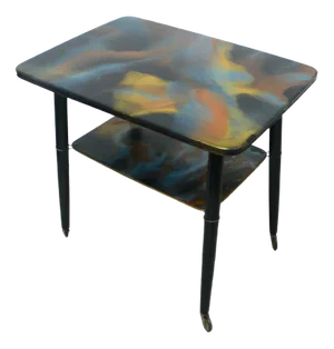 Mid-Century Marble Epoxy Art Coffee Table, 1950s