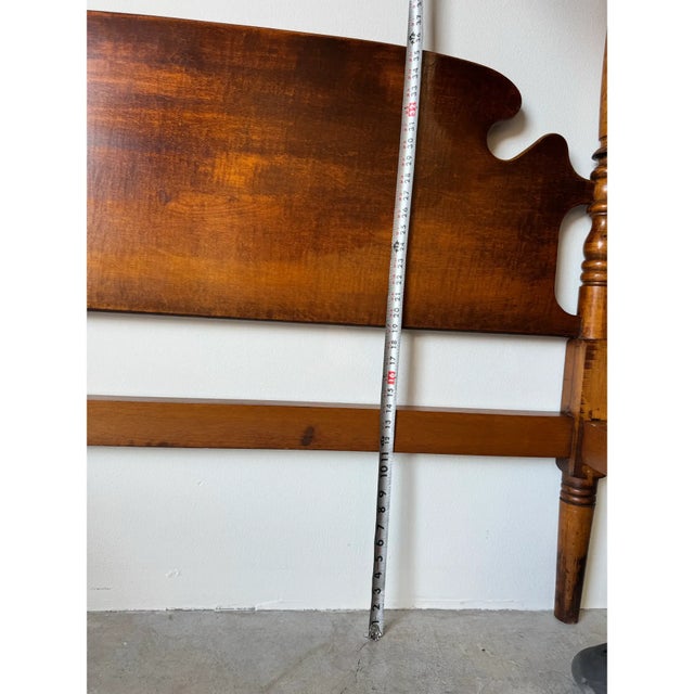 Vintage Peter Engel Carved Walnut Four-Poster Twin Bed Frame For Sale - Image 10 of 18