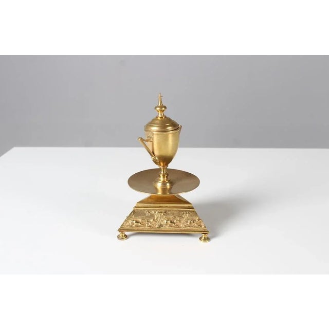 Gold Inkwell in Gilded Bronze For Sale - Image 8 of 11