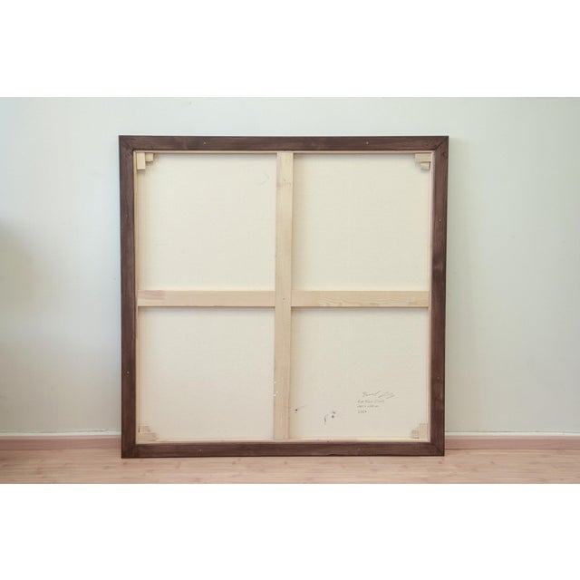 Red Blue Circle, Contemporary Painting on Canvas, Framed For Sale - Image 9 of 11