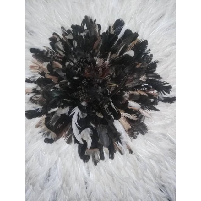 Mid-Century Modern Juju Hat White and Natural of 39" - 100 Cm For Sale - Image 3 of 6