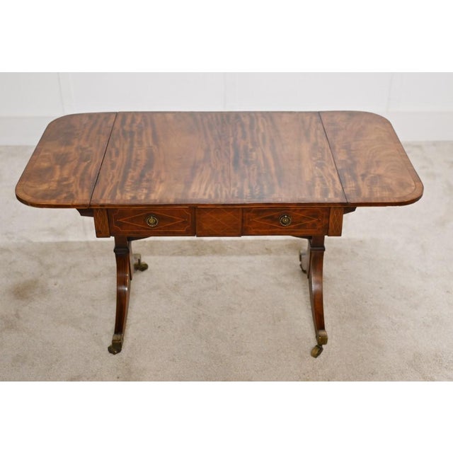 Regency Sofa Table in Mahogany For Sale - Image 9 of 14