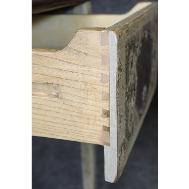 Pair 1970's Distressed Painted Venetian Style End Tables For Sale - Image 14 of 14