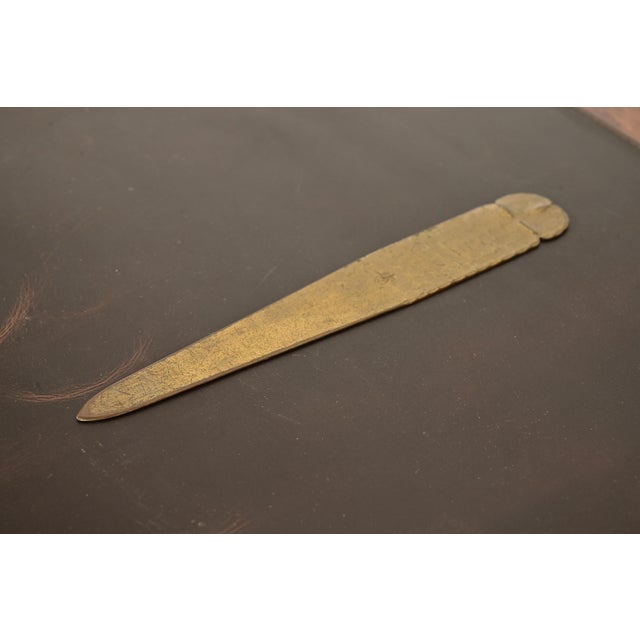 Metal Roycroft Arts & Crafts Brass Finished Hammered Copper Letter Opener, Circa 1920s For Sale - Image 7 of 7