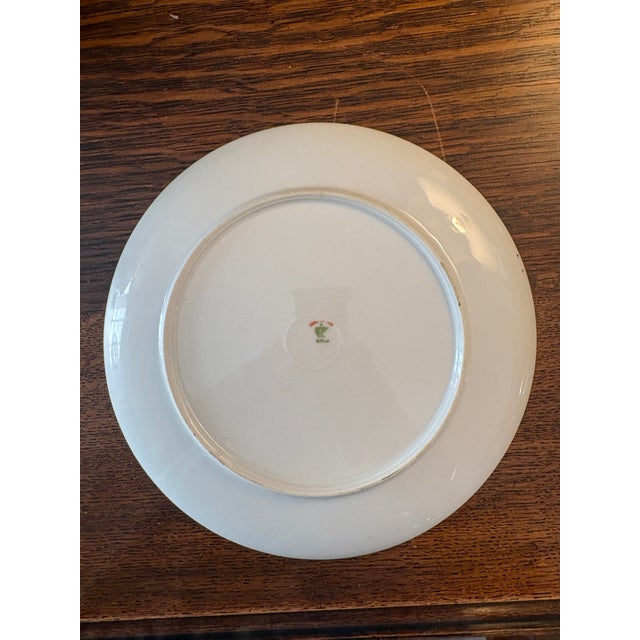 Ceramic Antique Hand-Painted Nippon Porcelain Cabinet Plate, C. 1900–1920 For Sale - Image 7 of 7