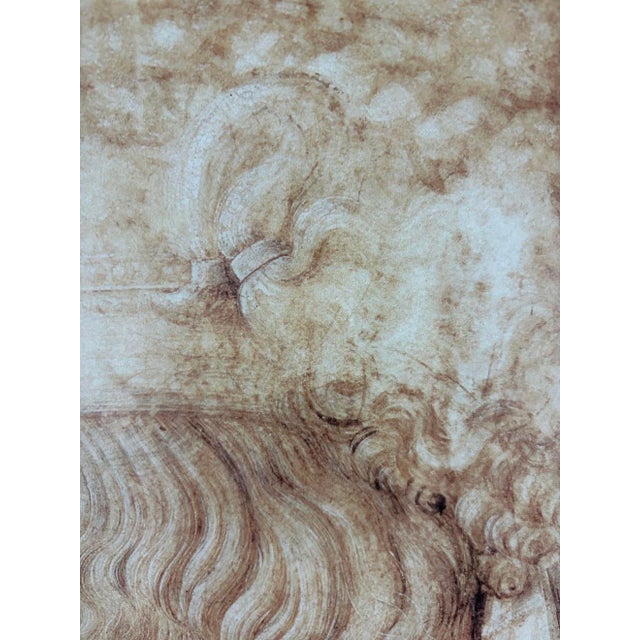 Wood Large Framed Leonardo Da Vinci "Head of a Woman" (La Scapigliata) Fine Art Print For Sale - Image 7 of 12
