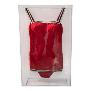 Vintage 1930’s Bathing Suit in Lucite Frame Mounted as Art