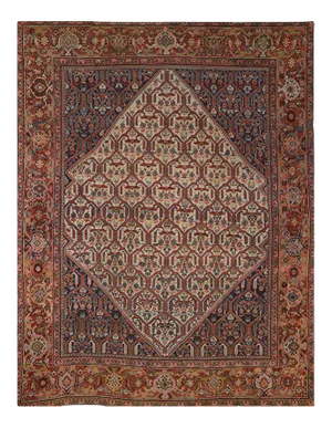 1920s Antique Persian Mahal Area Rug 8'10"×11'5"