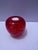 Ruby Red 1994 Hand-Signed Richard Blenko Ruby Red Glass Apple Paperweight - Model #882 For Sale - Image 8 of 12