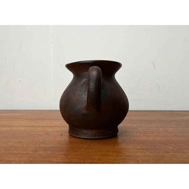 Mid-Century Minimalist Jug Vase from Hartwig Heyne Hoy Pottery, Germany, 1960s For Sale - Image 5 of 13