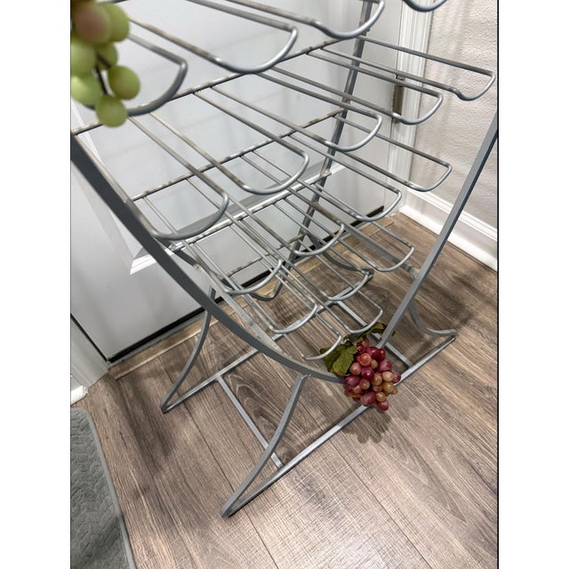 Silver Mid 20th Century Coastal Fish Wine Rack 39 Bottles Mid Century France For Sale - Image 8 of 8