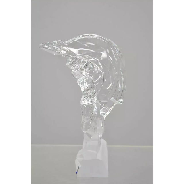 Late 20th Century Cristal De Sevres France Crystal Glass Golfer Golf Statue Sculpture For Sale - Image 10 of 10