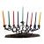 1970s Spectacular Brutalist Industrial Style Iron Menorah Candleabra Signed B W Geller For Sale