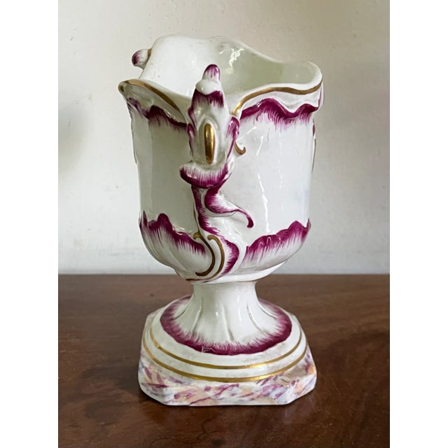 18th Century Antique 18th Century German Rococo Ludwigsburg Porcelain Puce Urn Vase For Sale - Image 5 of 12