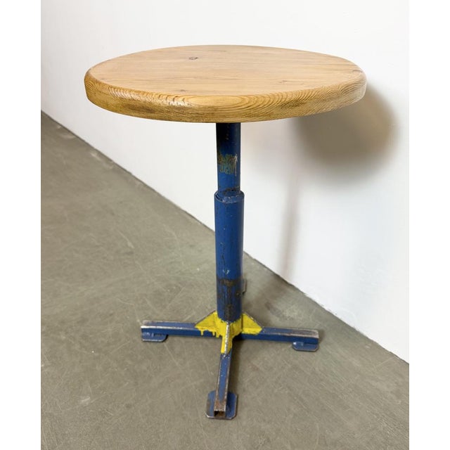 Vintage Industrial Workshop Stool, 1960s For Sale - Image 10 of 14
