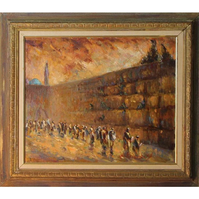 1950s Harold Rotenberg, Western Wall, 1950s, Oil on Canvas, Framed For Sale - Image 5 of 5