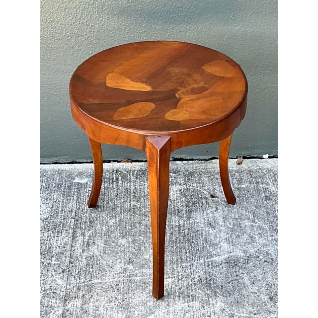 Vintage Burl Wood Drinks Table For Sale In West Palm - Image 6 of 12