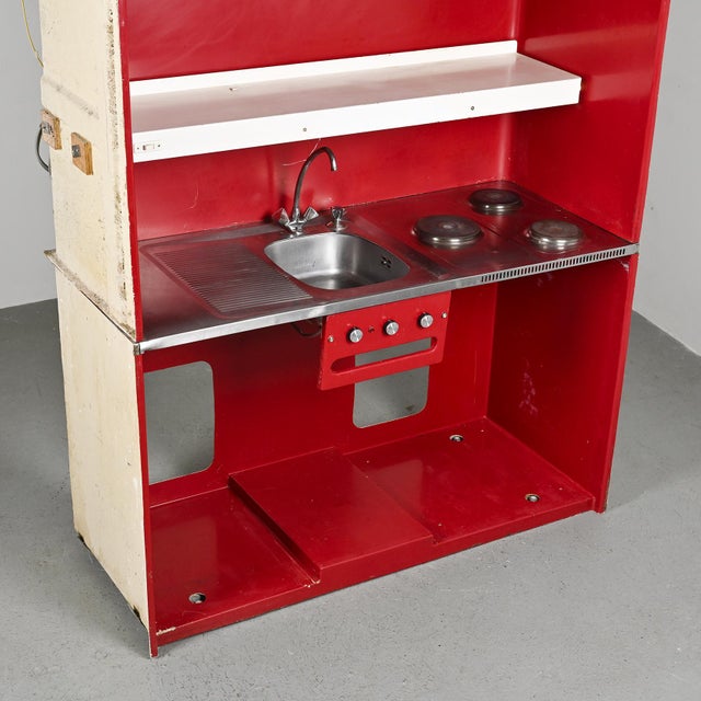 Red Vintage French Kitchen Block by Charlotte Perriand for Les Arcs, 1970s For Sale - Image 8 of 10