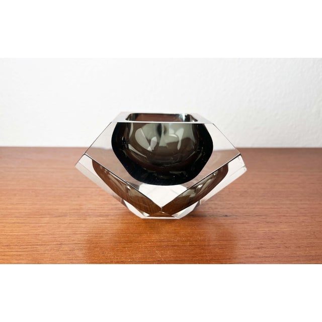 Vintage Italian Sommerso Murano Glass Bowl, 1970s For Sale - Image 11 of 18