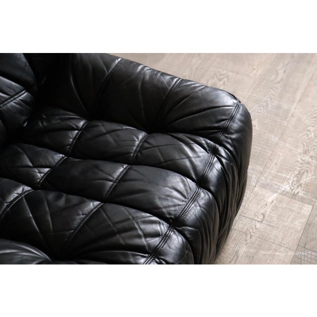 Kashima Lounge Chairs in Leather by Michel Ducaroy for Ligne Roset, 1969, Set of 2, Set of 2 For Sale - Image 10 of 15