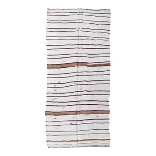 Vintage Hemp Decorative Kilim Rug - 5`3" X 12`0" For Sale