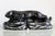 Black Vintage 1950s Mid-Century Modern Black Panther Ceramic Tv Lamp & Planter For Sale - Image 8 of 13
