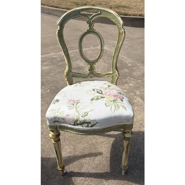 Antique French Louis XVI Painted Side Chairs - A Pair For Sale - Image 9 of 12