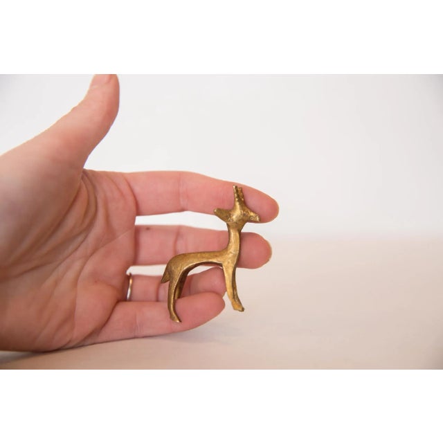 Vintage African Golden Bronze Gazelle Fawn For Sale - Image 4 of 5