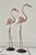 Coastal French Zinc Painted Pair of Flamingo Ornaments For Sale - Image 3 of 7