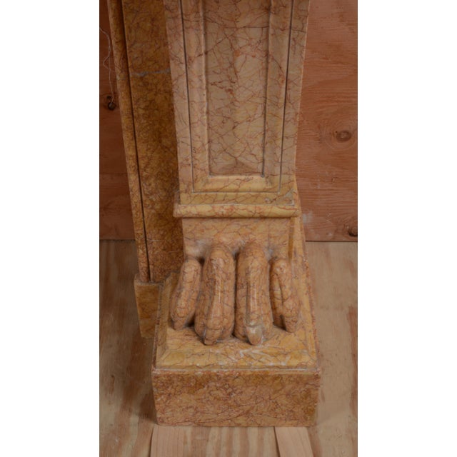 Tan 19th Century Antique Empire Style Trets Marble Mantel For Sale - Image 8 of 15