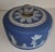 1900s Wedgwood Jasperware Blue and Whire Dome For Sale - Image 9 of 10