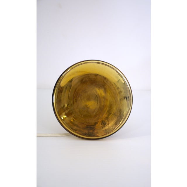Gold Swedish Modern Art Glass Table Lamps by Gustav Leek for Alsterfors, 1960s, Set of 2 For Sale - Image 8 of 9