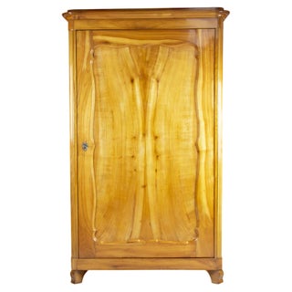 Antique Viennese Biedermeier Wardrobe in Cherrywood For Sale