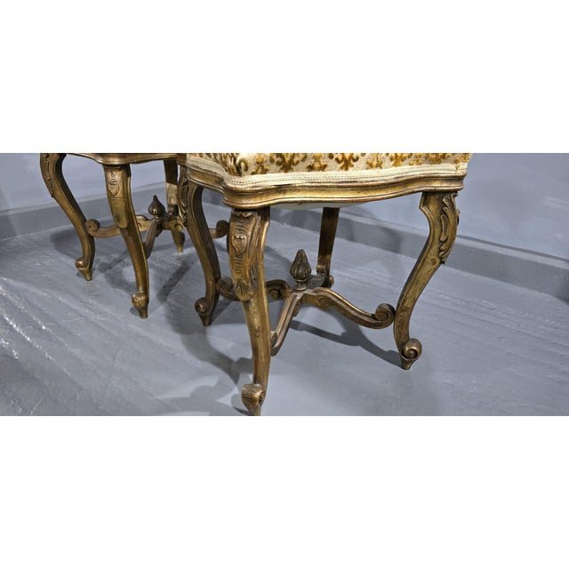 French Gilt Stools, 1880, Set of 2 For Sale - Image 3 of 9